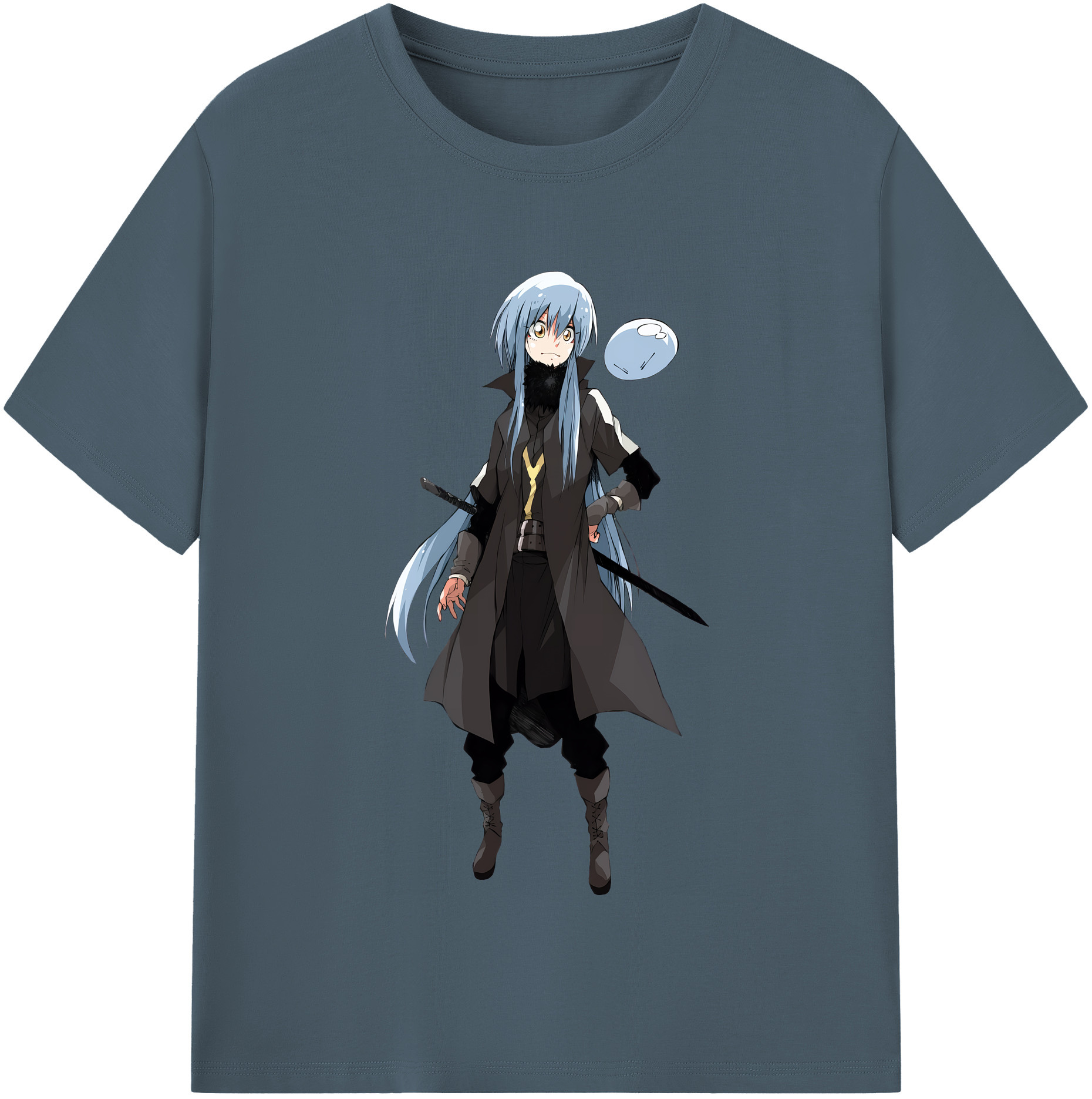 （画像用） 転スラ Regarding Reincarnated to Slime 綿100％半袖Tシャツ（フロントプリント）